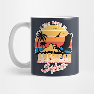 Was Born in American, September Retro Mug